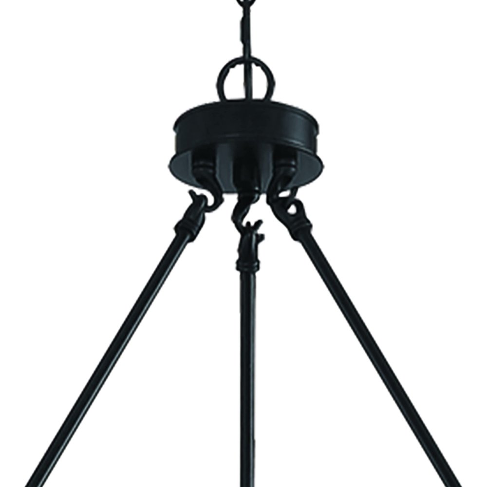 Black Candle Style Multi Light Metal Dimmable Chandelier