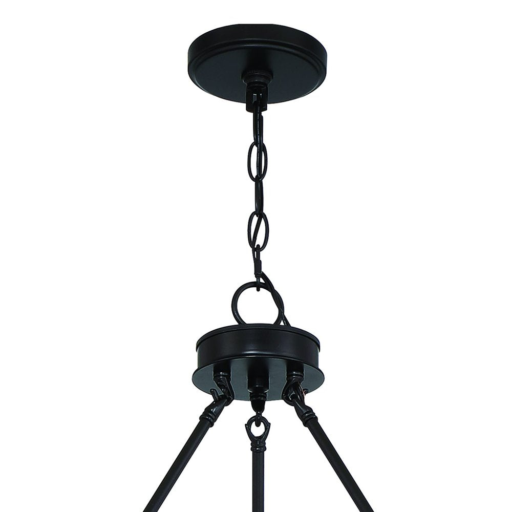 Black And White Candle Style Multi Light Metal Dimmable Chandelier