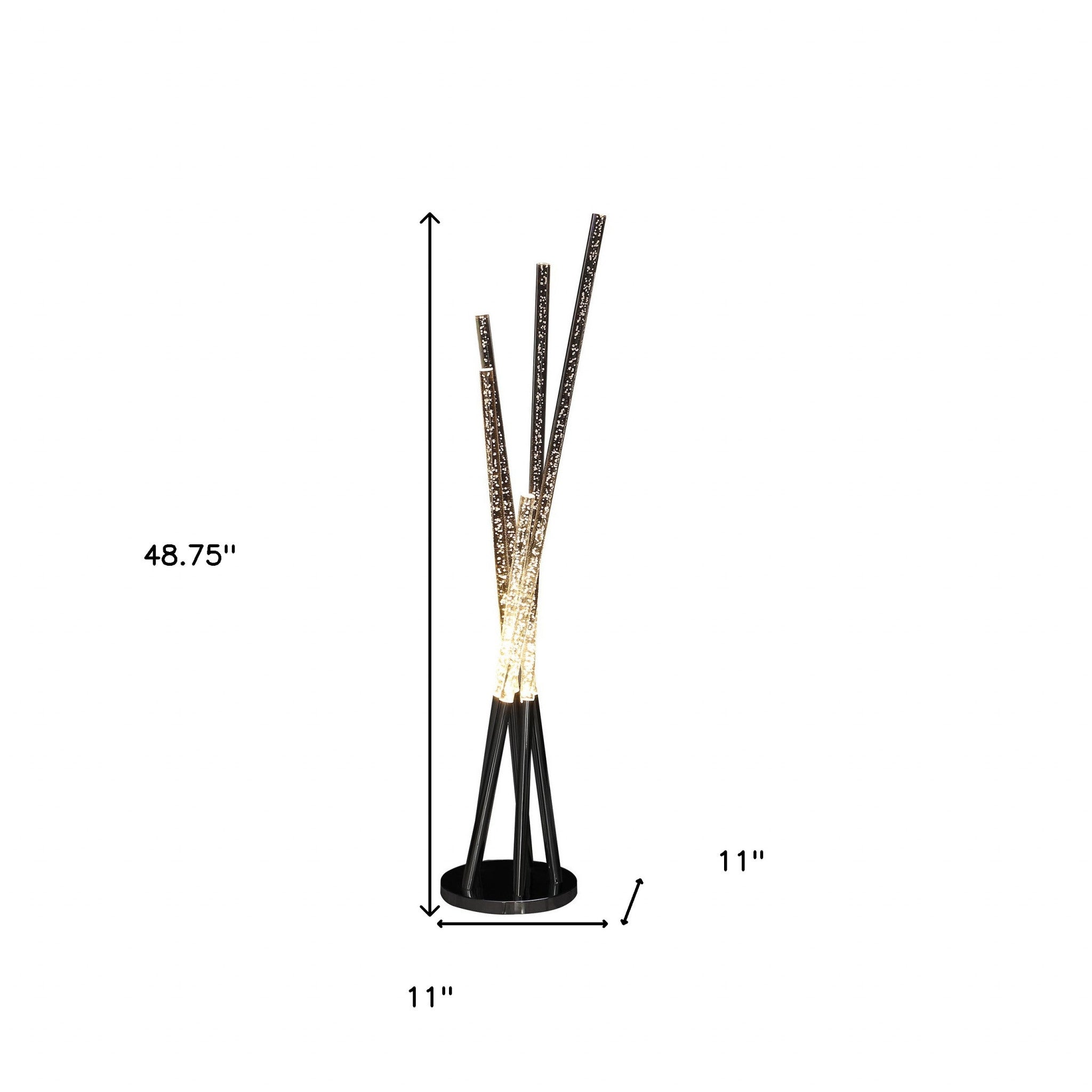 49" Silver LED Novelty Floor Lamp