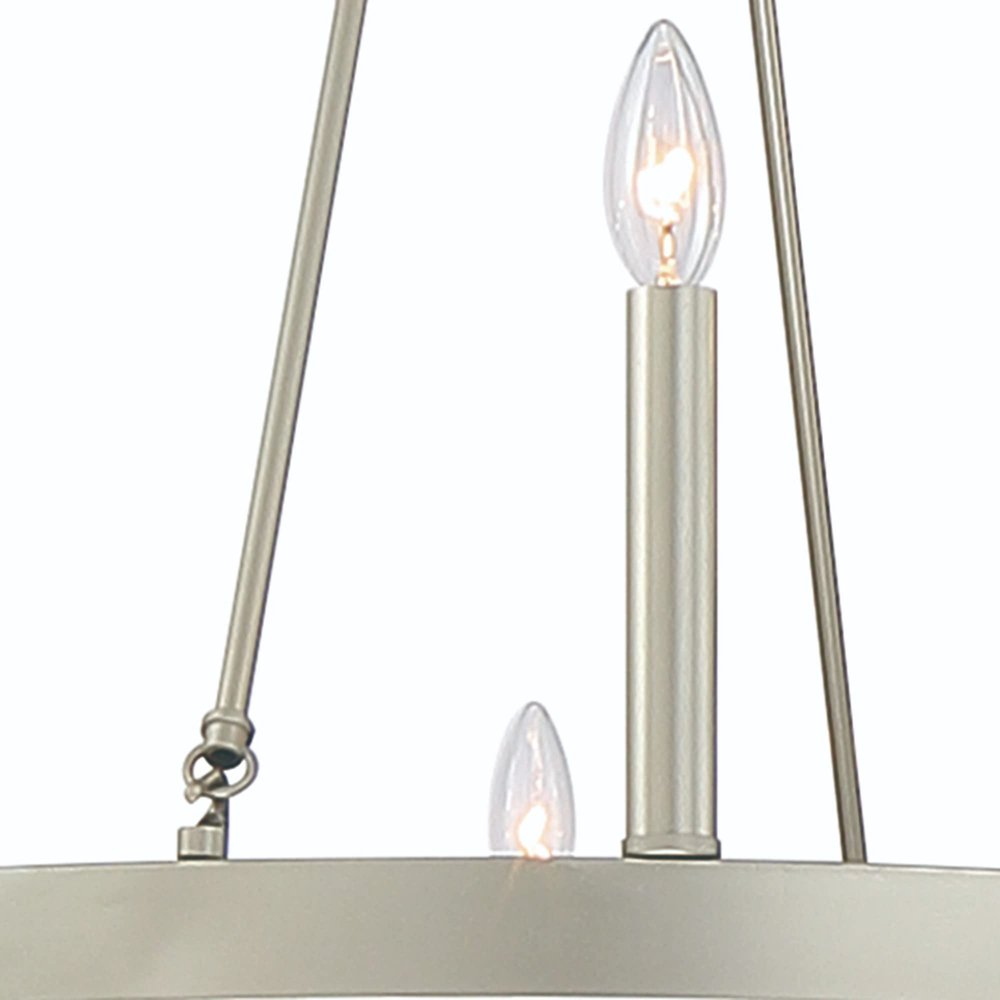 Silver Candle Style Twelve Light Metal Dimmable Chandelier