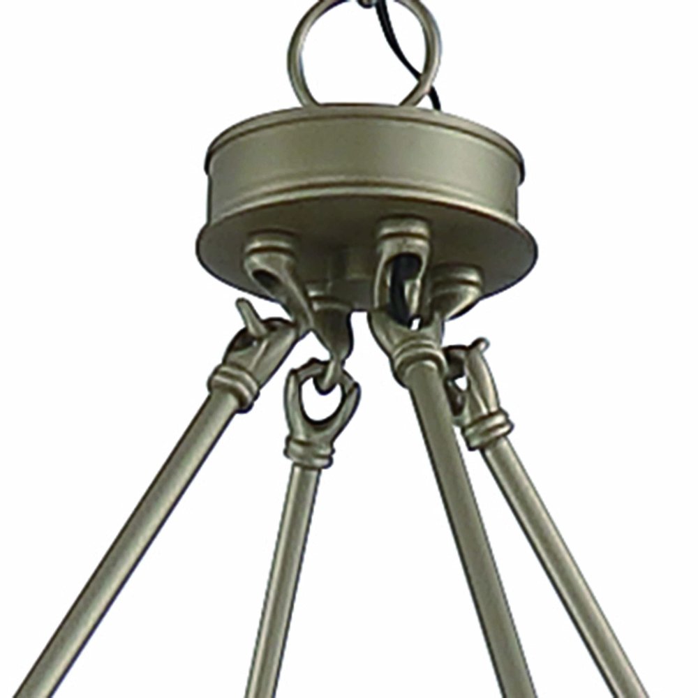 Brass Candle Style Multi Light Metal Dimmable Flush Chandelier