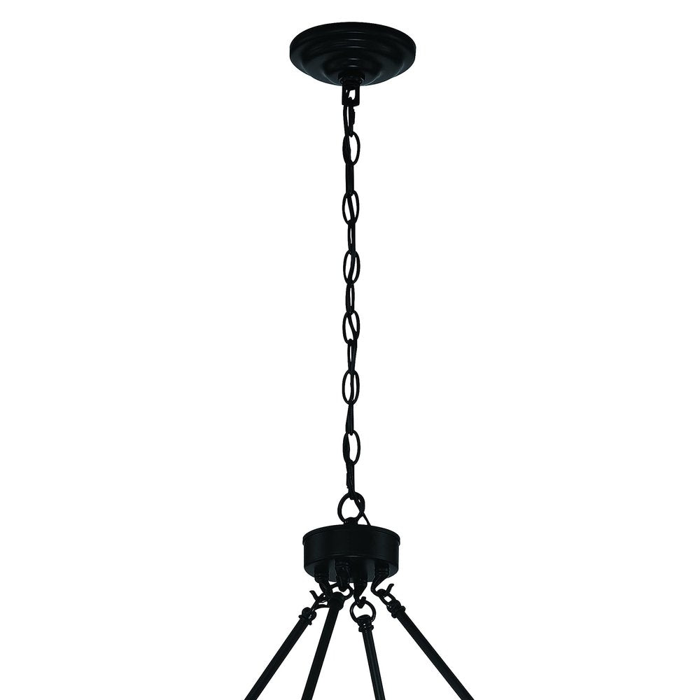 Black Candle Style Twelve Light Metal Dimmable Chandelier