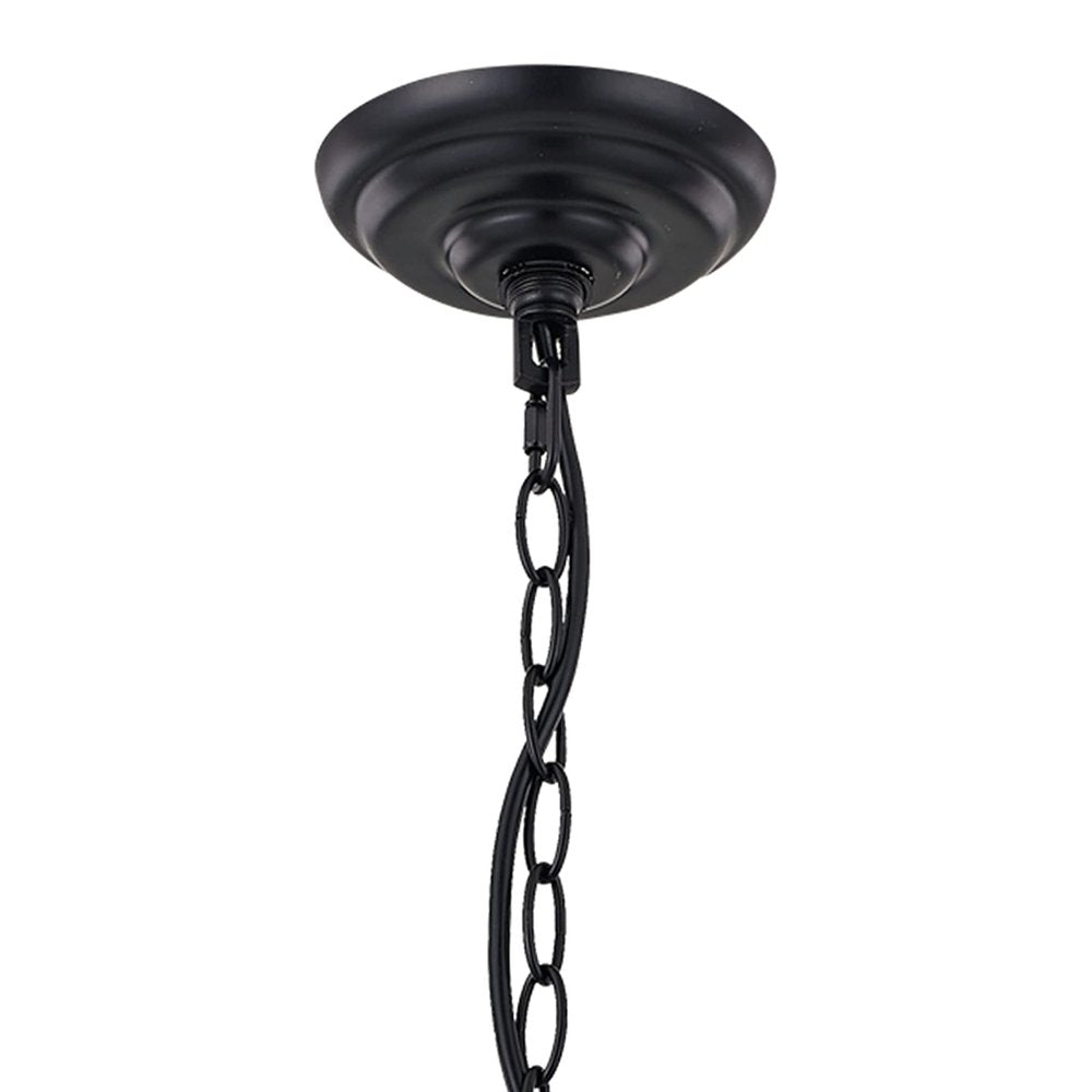 Brown And Black Candle Style Twelve Light Metal Dimmable Chandelier