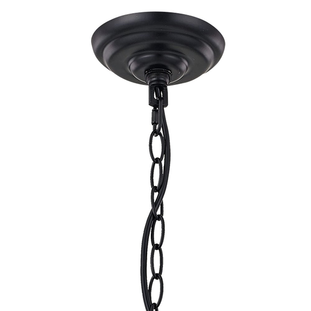 Brown And Black Candle Style Multi Light Metal Dimmable Chandelier
