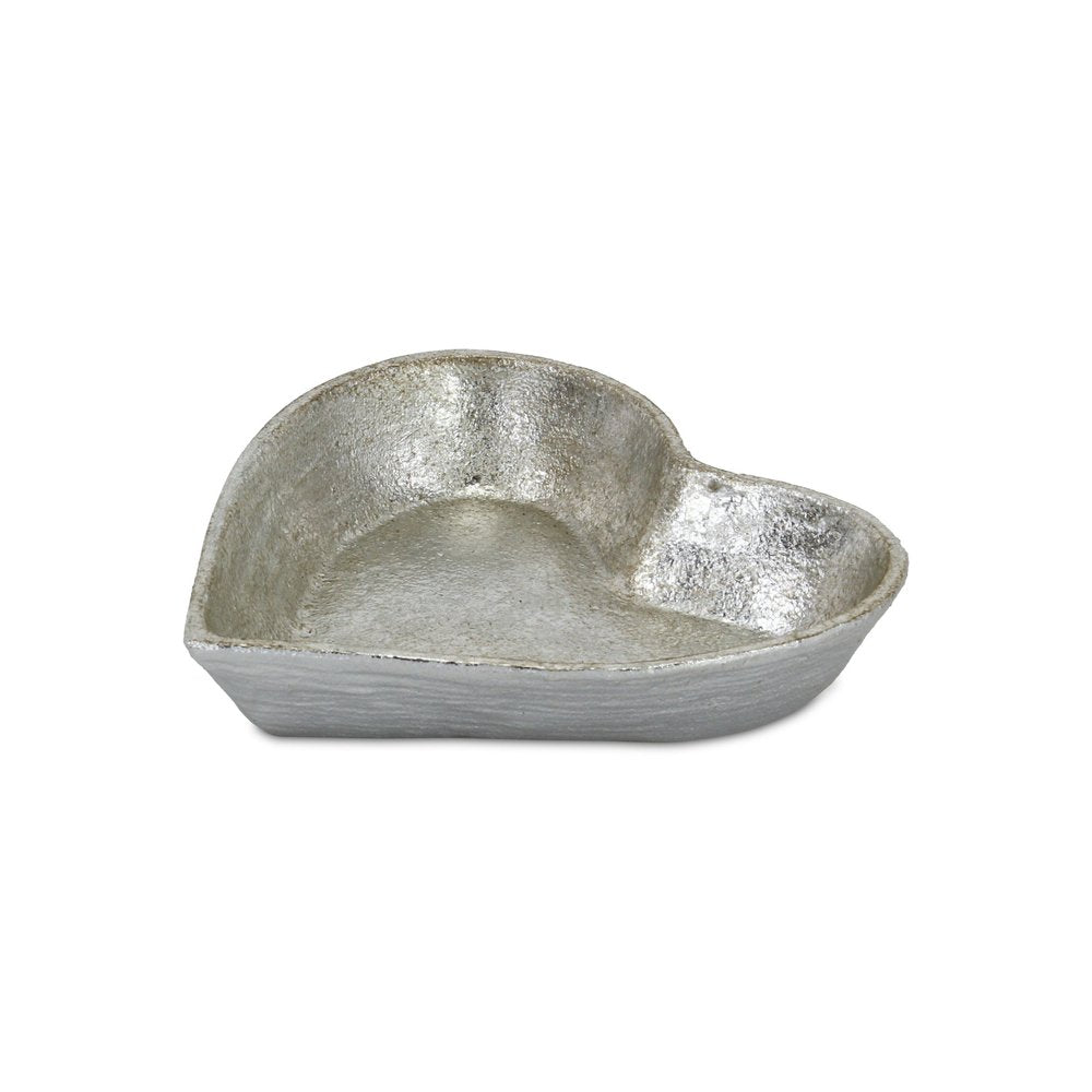 7" Silver Heart Cast Iron Handmade Vanity Tray