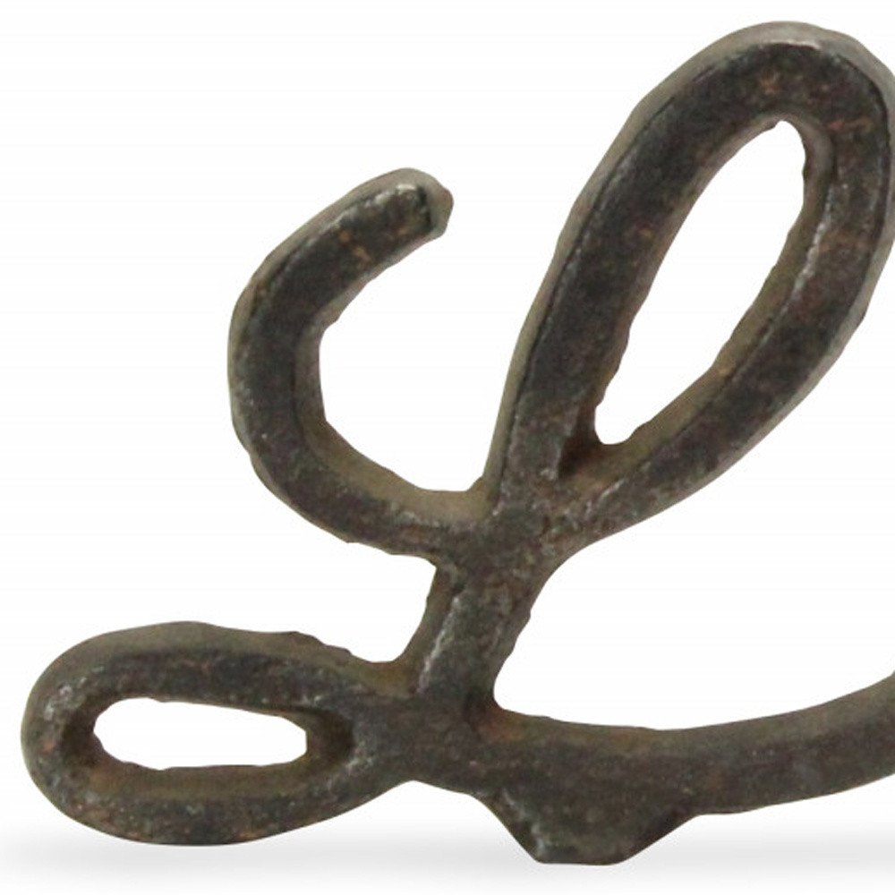 3" Black Cast Iron Love Hand Painted Tabletop Sculpture