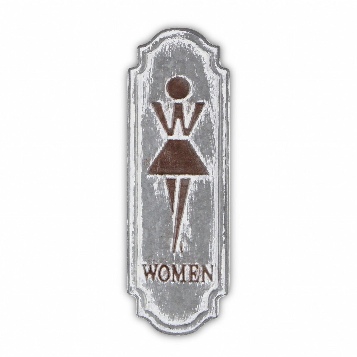 12" X 4" Gray And Brown Metal Wall Decor