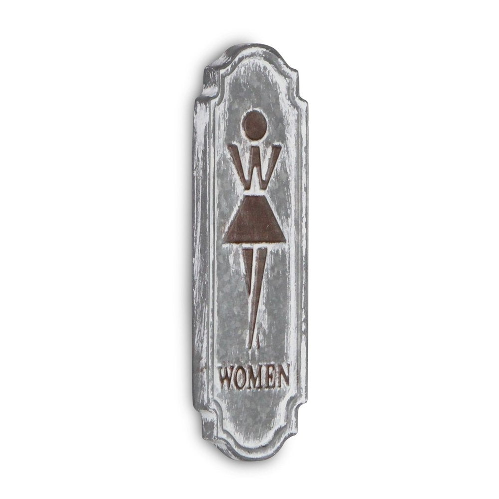 12" X 4" Gray And Brown Metal Wall Decor