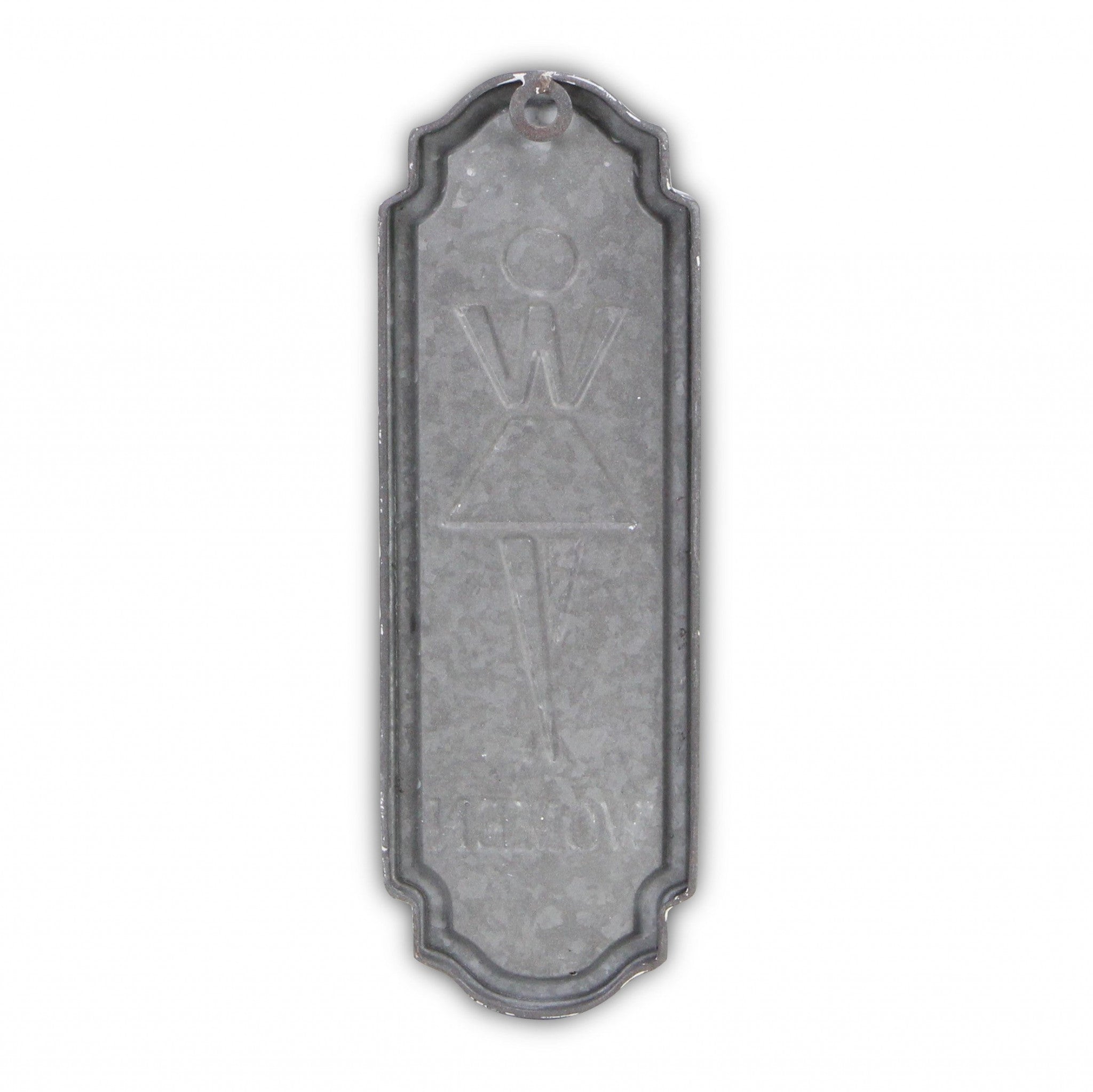 12" X 4" Gray And Brown Metal Wall Decor