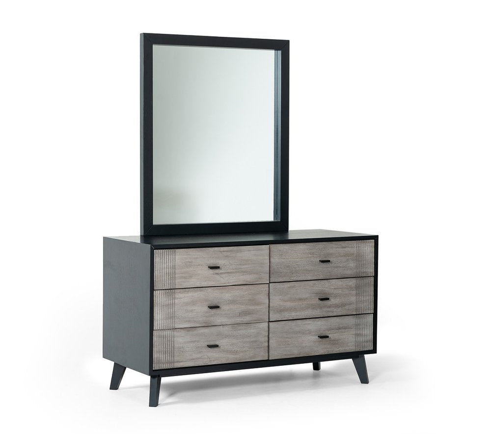 40" Black Wood Framed Dresser Mirror