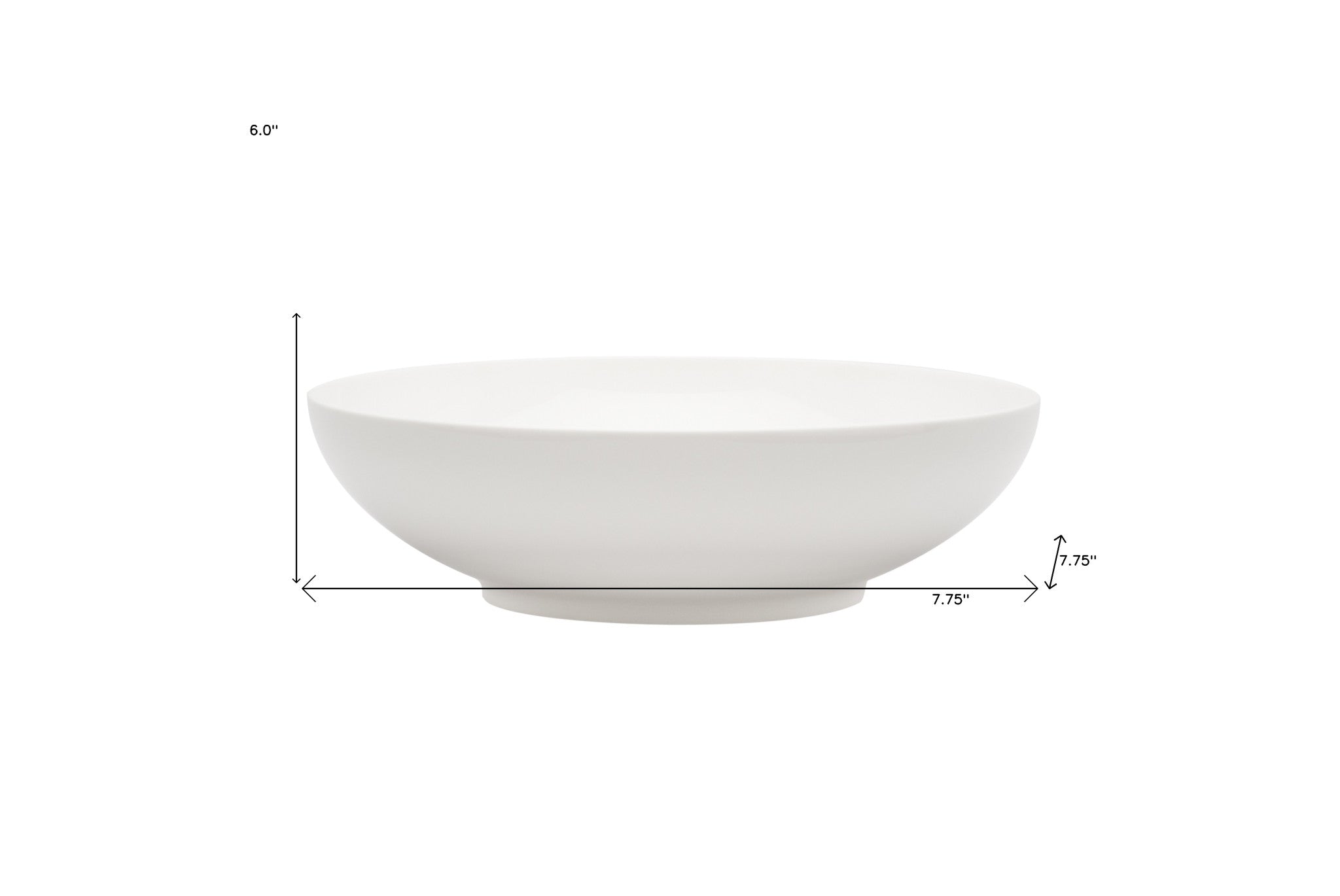 White Six Piece Porcelain Service For Six Bowl Set