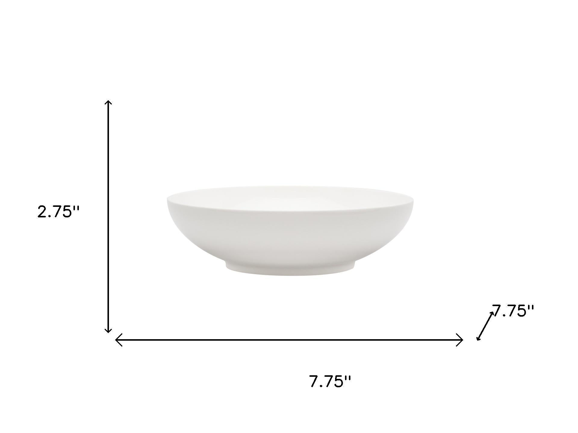 White Six Piece Porcelain Service For Six Bowl Set