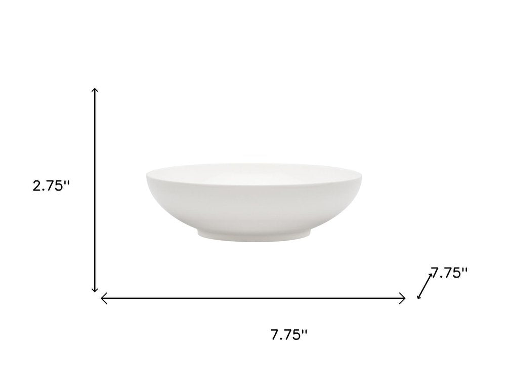 White Six Piece Porcelain Service For Six Bowl Set