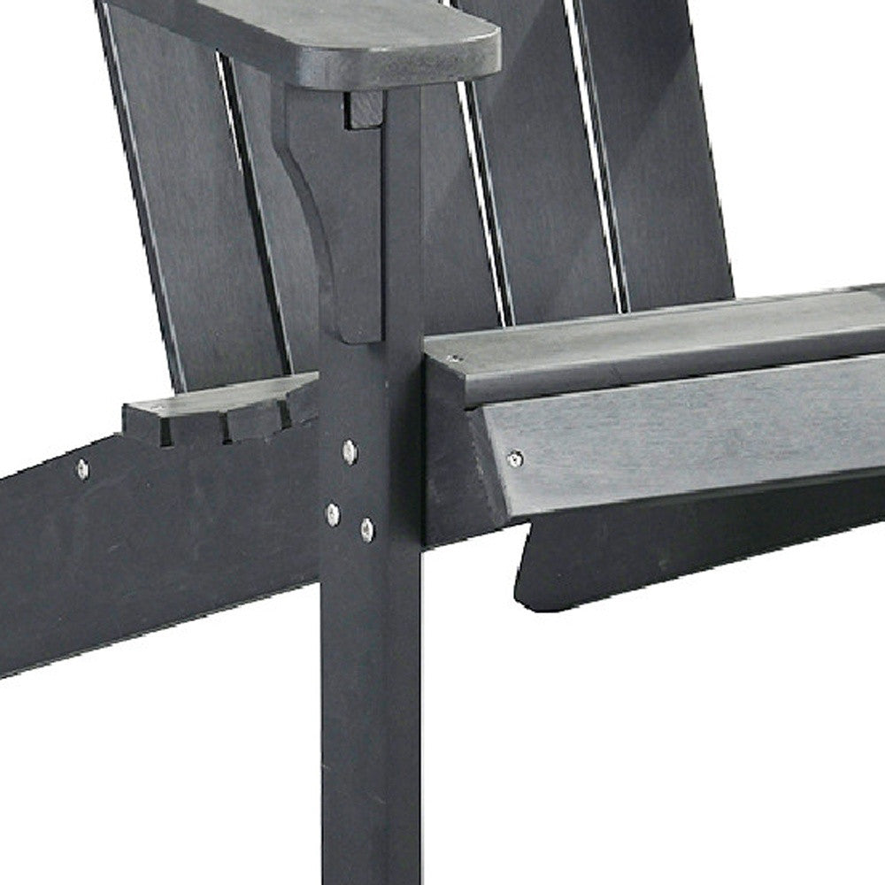 27" Gray Heavy Duty Plastic Adirondack Chair