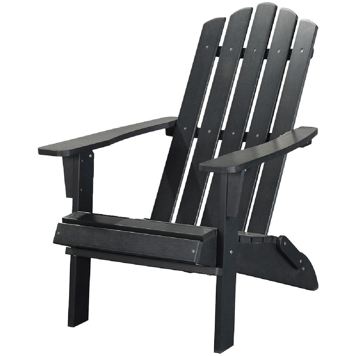29" Black Heavy Duty Plastic Adirondack Chair