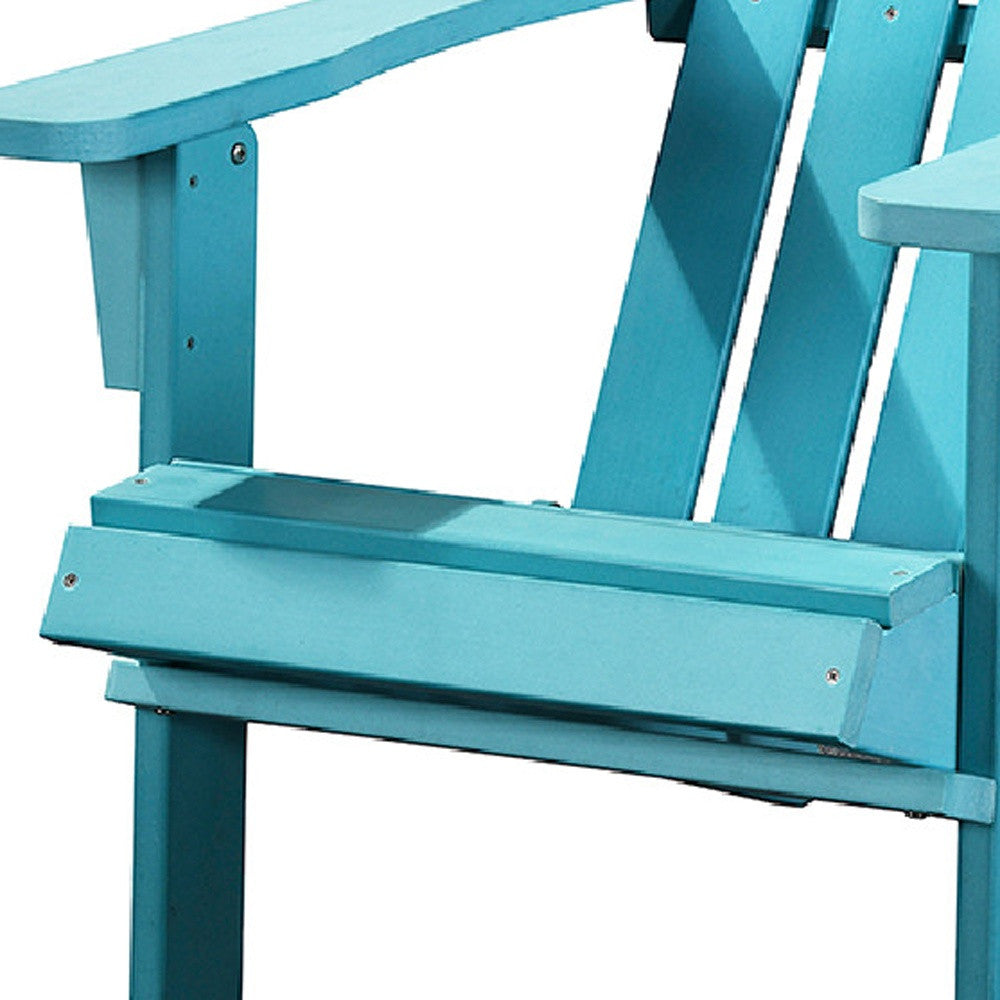 29" Blue Heavy Duty Plastic Adirondack Chair