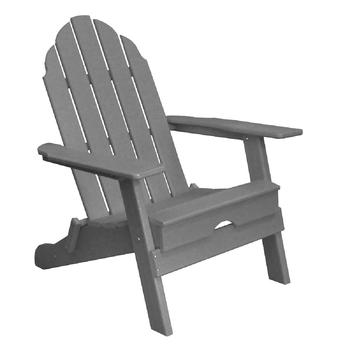 30" Gray Heavy Duty Plastic Adirondack Chair
