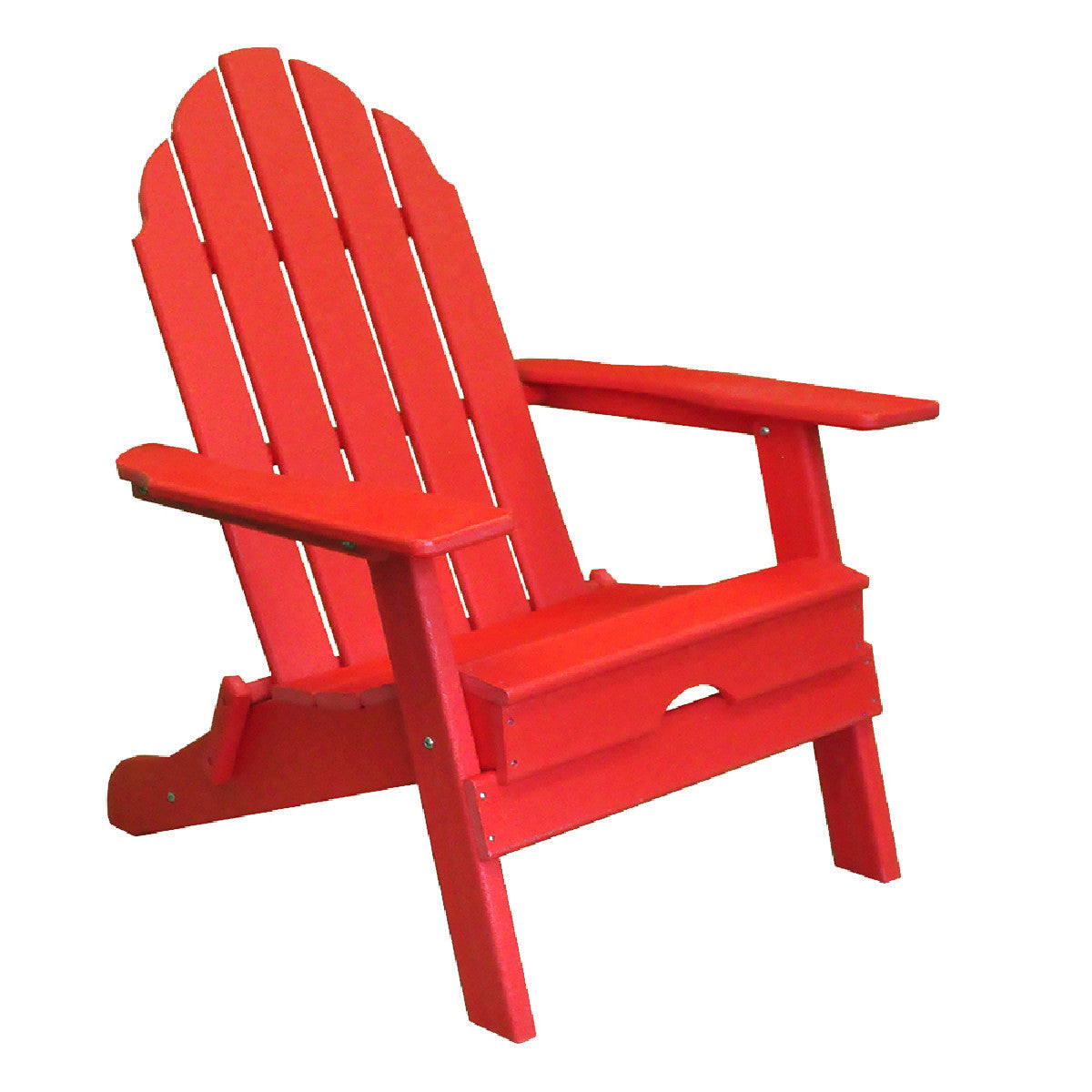 30" Red Heavy Duty Plastic Adirondack Chair