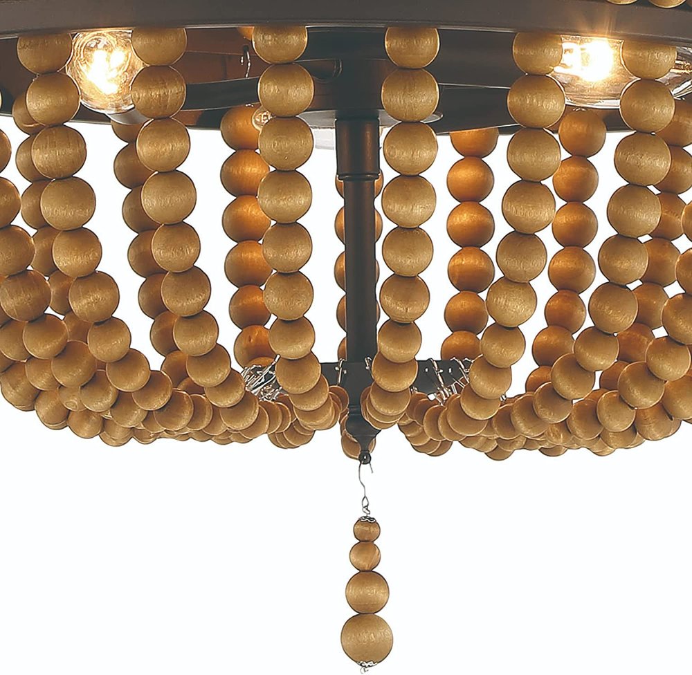 Brown And Black Candle Style Three Light Metal Dimmable Chandelier