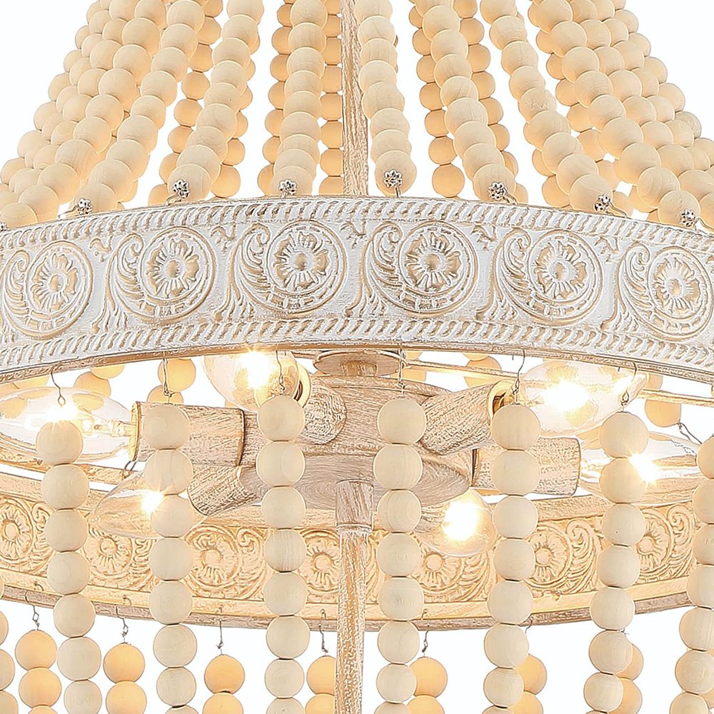 Black And Gold Candle Style Six Light Metal Dimmable Chandelier
