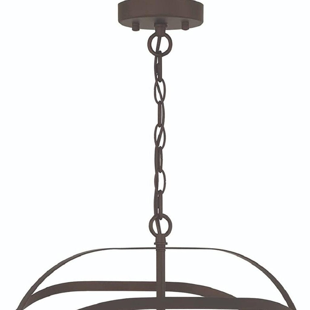 Bronze Candle Style Four Light Metal Dimmable Chandelier