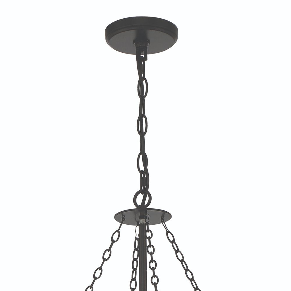 Black And Gold Candle Style Multi Light Metal Dimmable Chandelier
