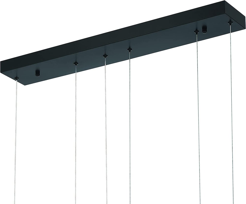 Black Candle Style Three Light Metal LED Dimmable Chandelier