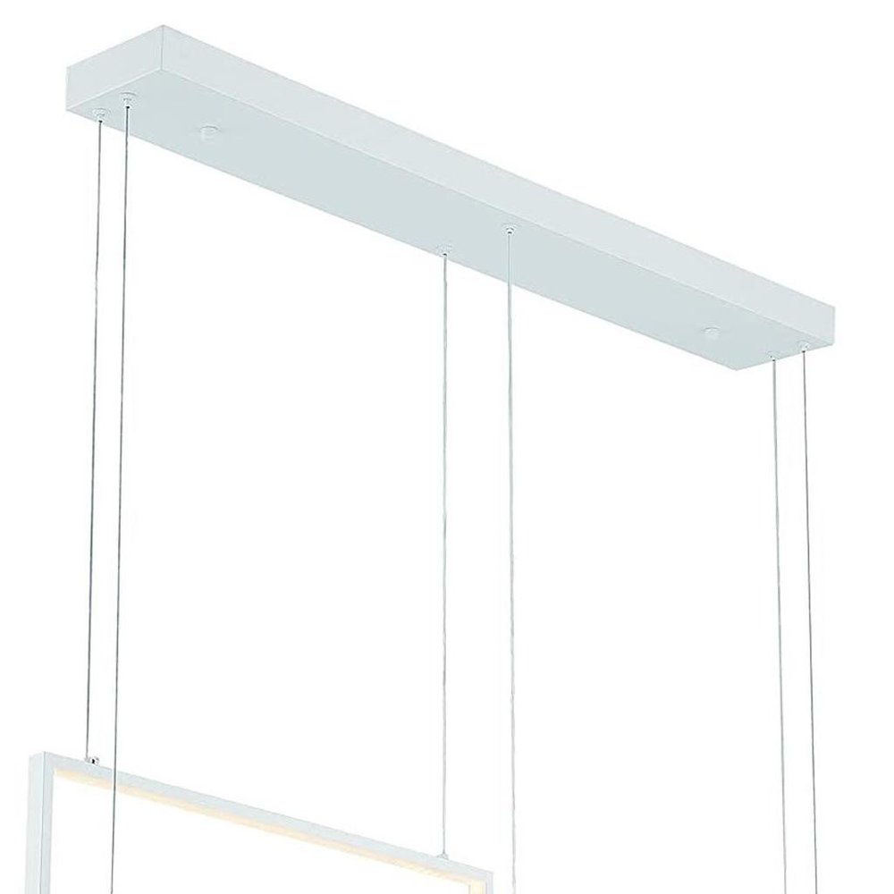 White Candle Style Three Light Metal LED Dimmable Chandelier