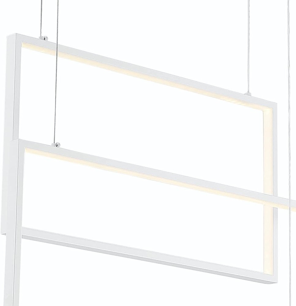 White Candle Style Three Light Metal LED Dimmable Chandelier