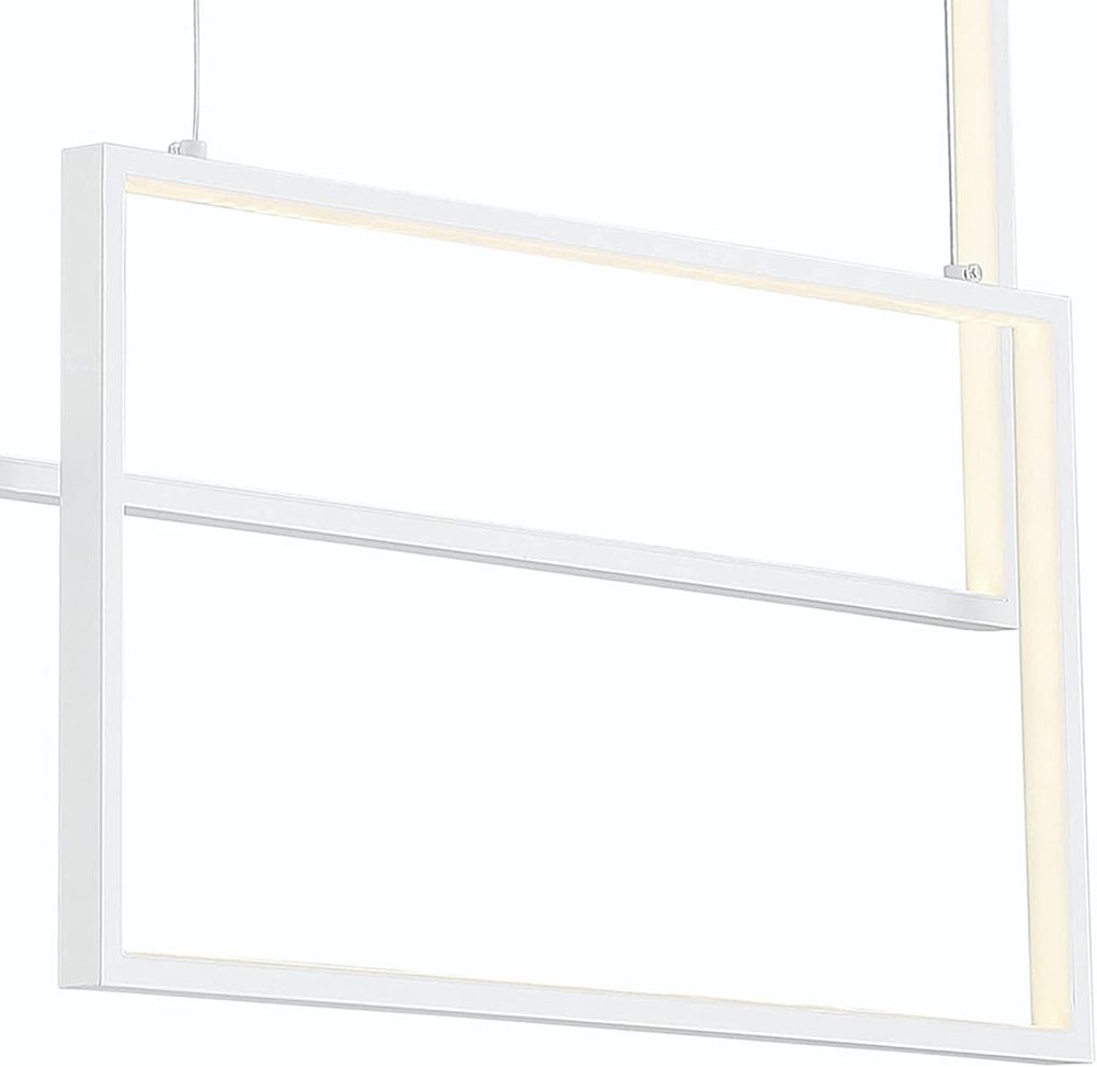 White Candle Style Three Light Metal LED Dimmable Chandelier