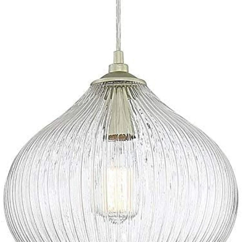 Silver Kitchen Island Metal Dimmable Chandelier With Clear Shades