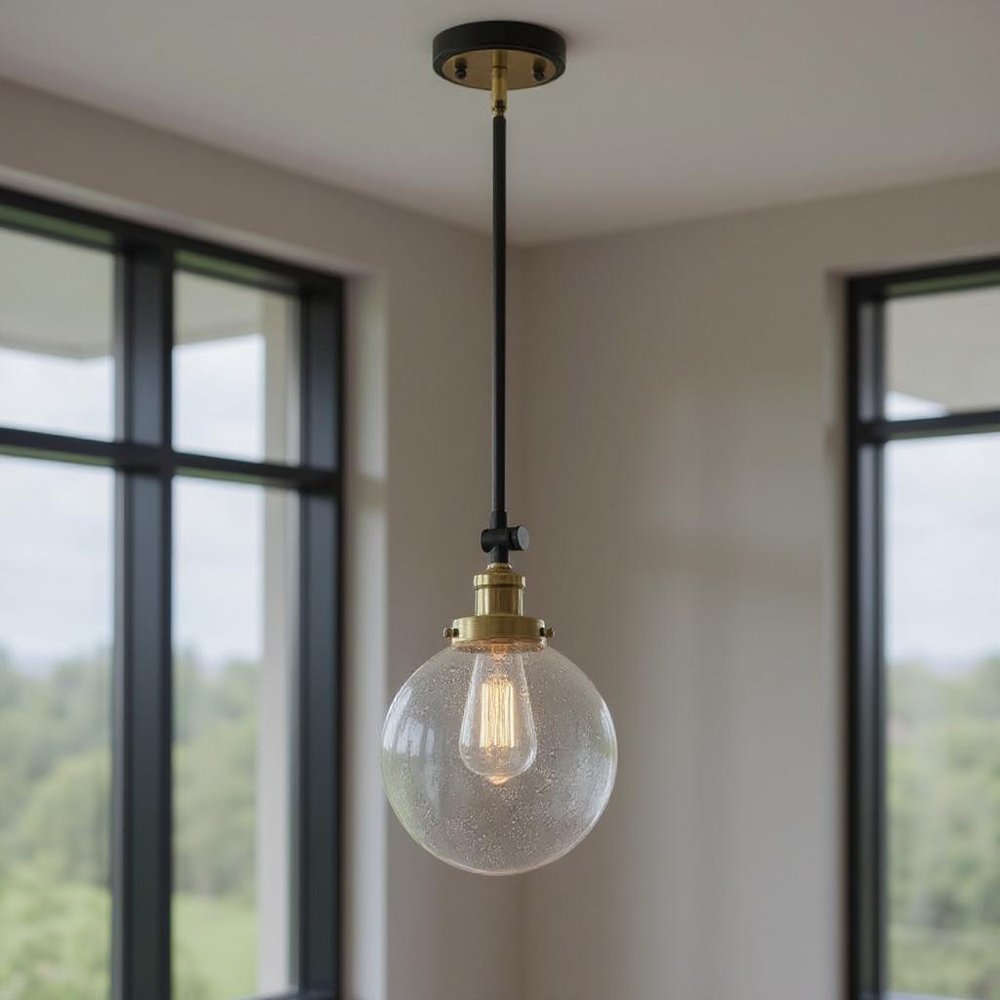 Black Kitchen Island Metal Dimmable Chandelier With Clear Shades