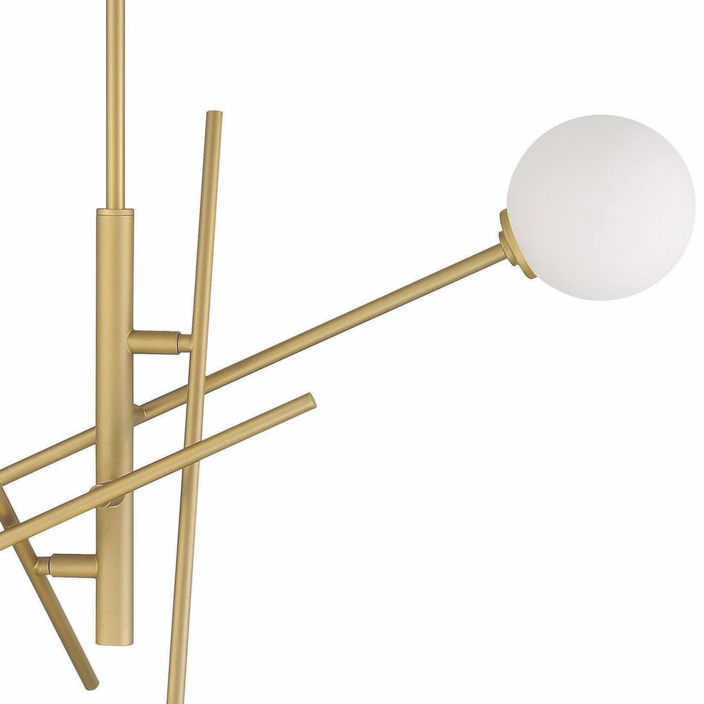 Brass Candle Style Four Light Metal Dimmable Chandelier With White Shades