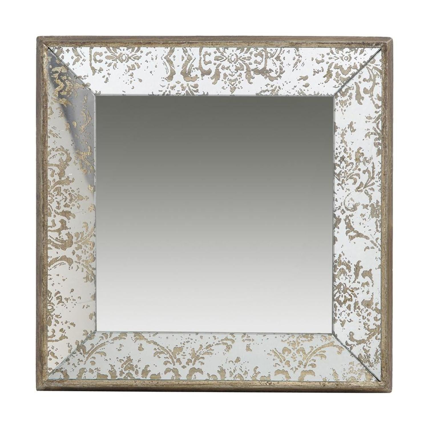 15" Square Vintage Style Wall Mounted Accent Mirror