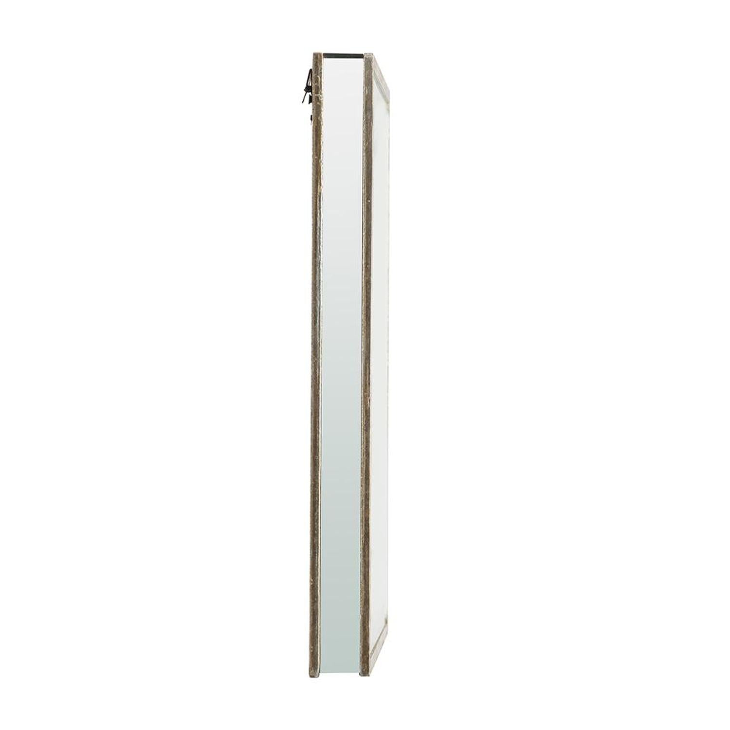 16" Silver Glass Framed Accent Mirror