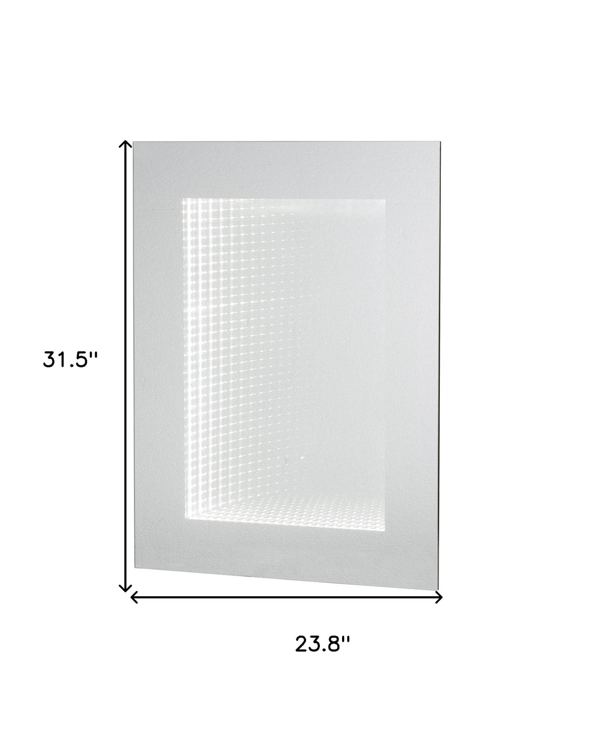 32" Silver Lighted Frame Accent Mirror