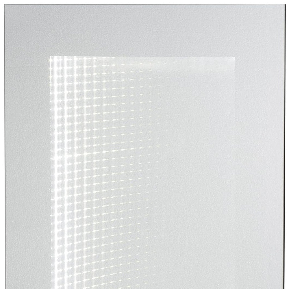 32" Silver Lighted Frame Accent Mirror
