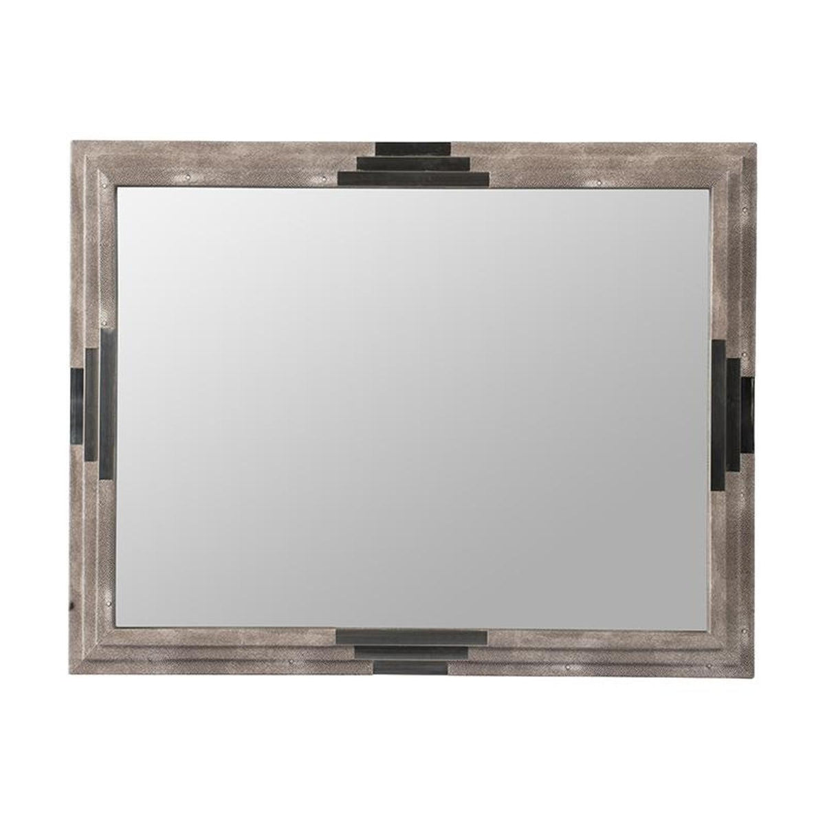 28" Gray Framed Accent Mirror