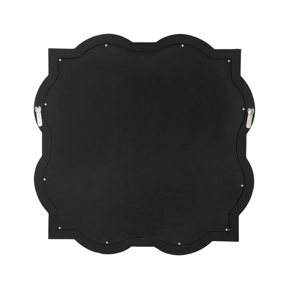 32" Clear Scalloped Glass Framed Accent Mirror