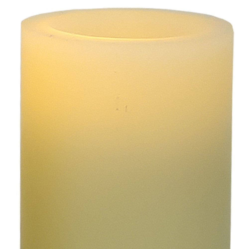 4" Ivory Flameless Pillar Candle