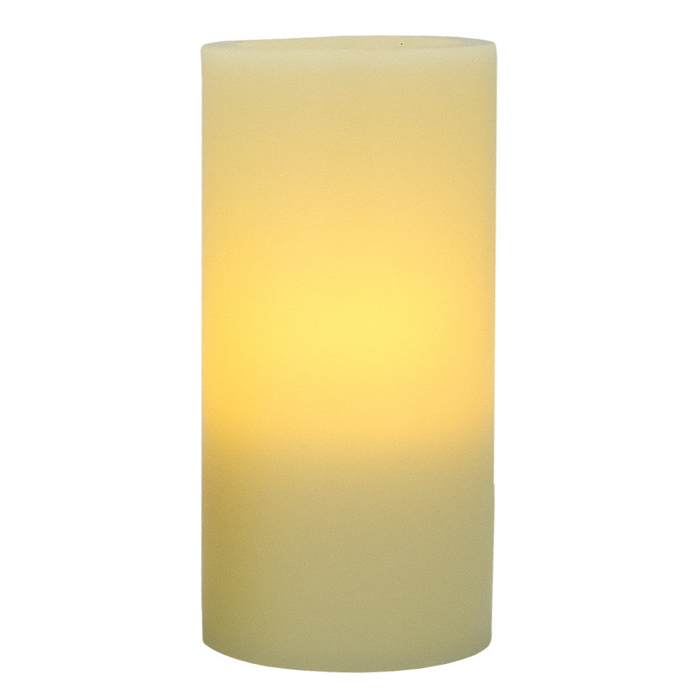 8" Ivory Flameless Pillar Candle