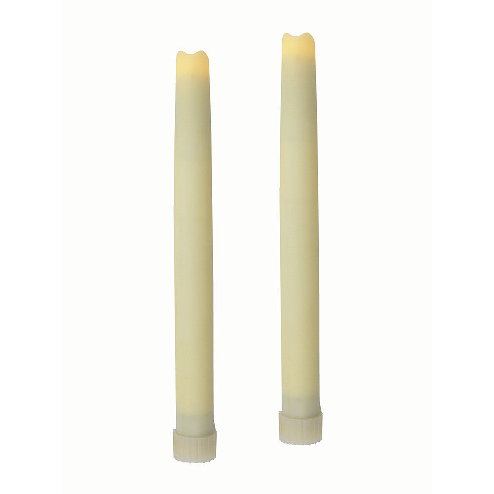 Set of Two Ivory Flameless Taper Candle