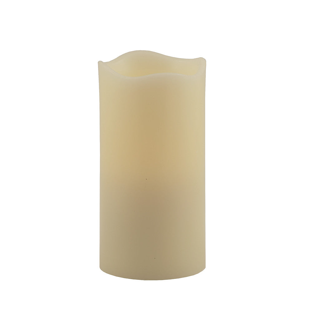 6" Ivory Flameless Pillar Candle