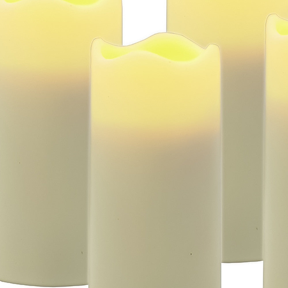 Set of Four Ivory Flameless Votive Candle