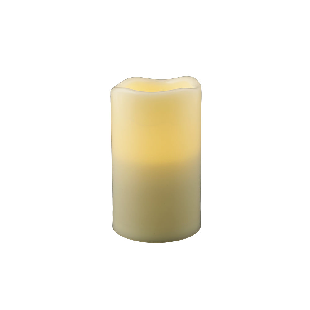 5" Ivory Flameless Indoor Outdoor Pillar Candle