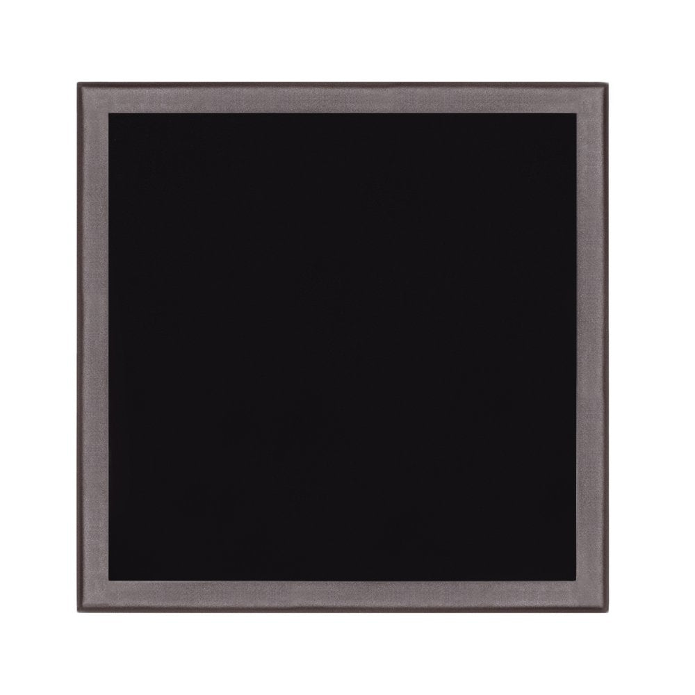 18" Black Square Glass Outdoor Side Table