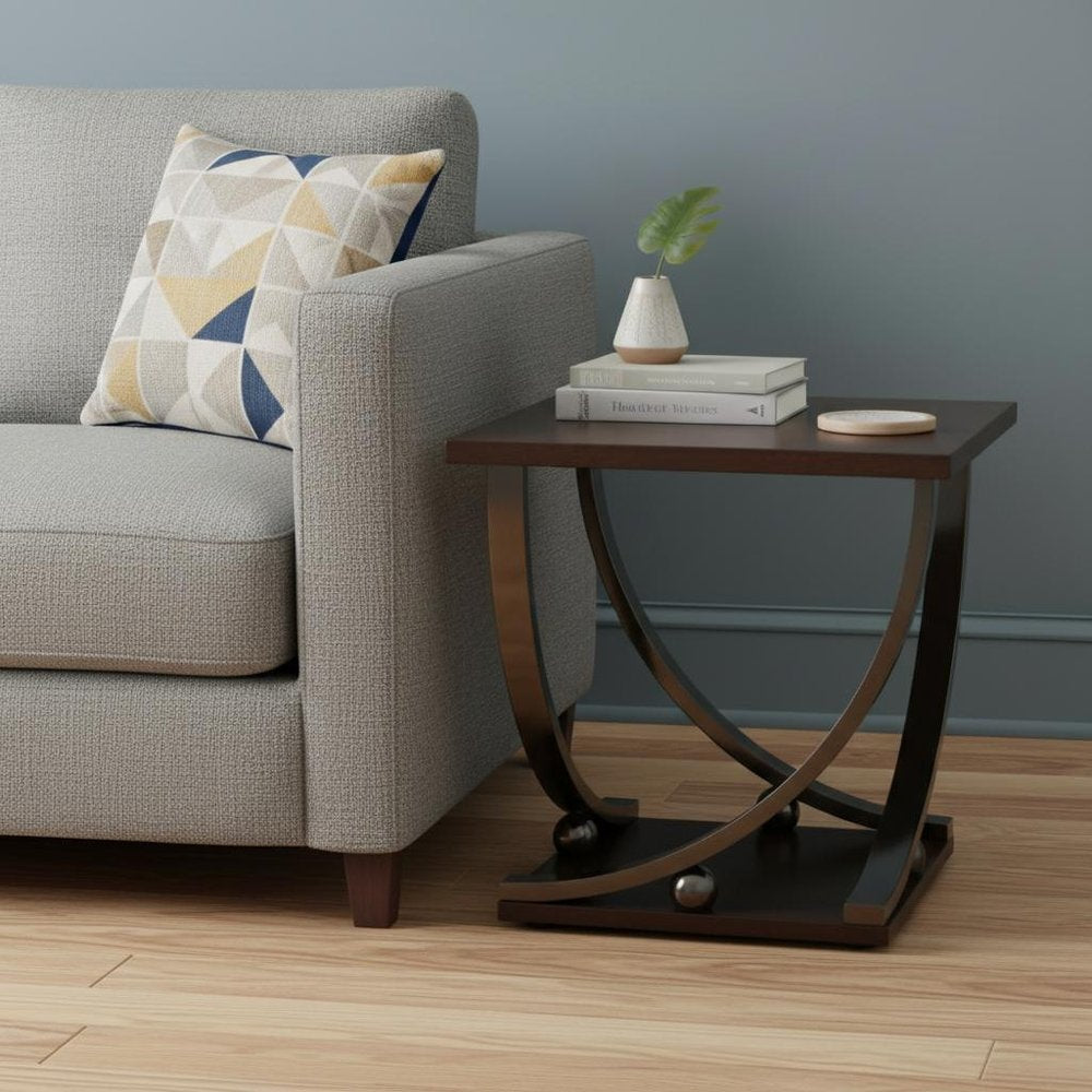 23" Black and Brown End Table