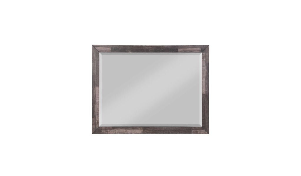 36" Brown Wood Framed Mounted Dresser Mirror