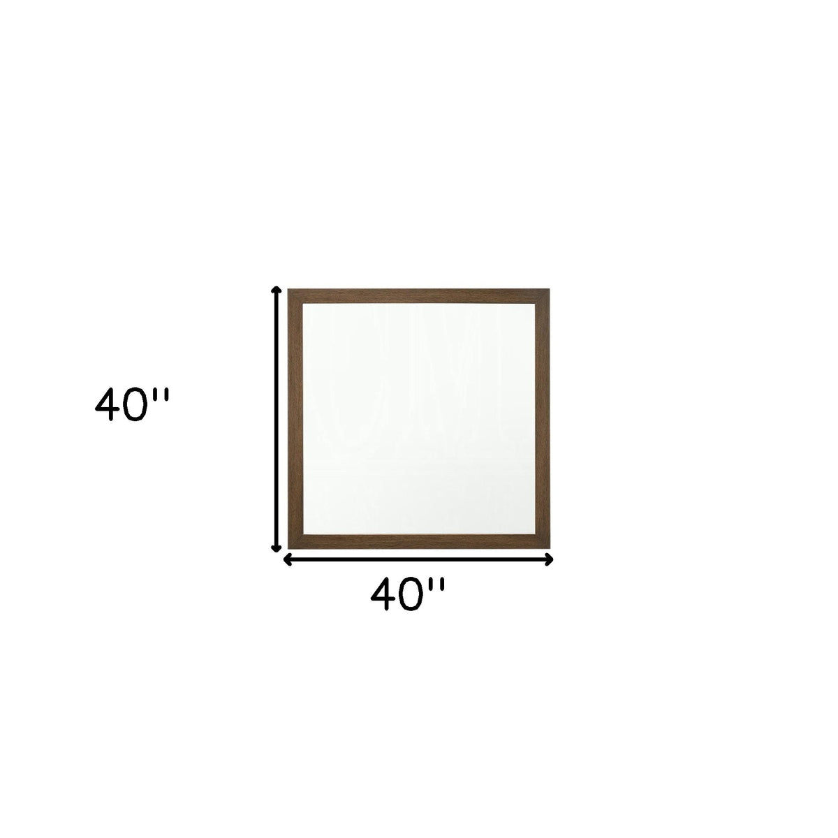 40" Square Wood Framed Accent Mirror