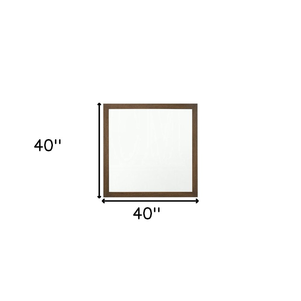 40" Square Wood Framed Accent Mirror